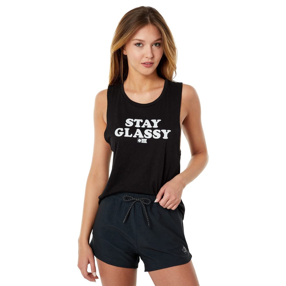 Salty Crew Stay Glassy Muscle Tank Black SM
